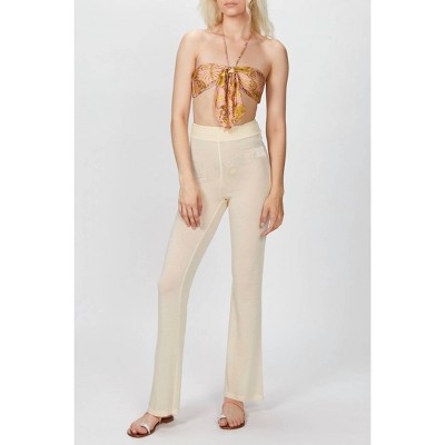 Women's SMOCKED FLARE PANTS - WE WORE WHAT