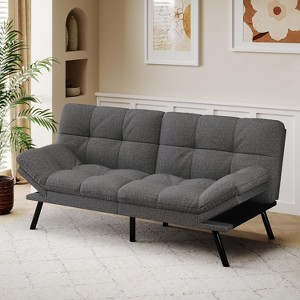 Vipbear 68" Futon Sofa Bed,Convertible Memory Foam Couch Bed,Folding Sofa Bed Sleeper Couch - 1 of 4
