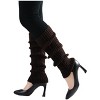 INSPIRE CHIC Women's Knitted Solid Color Warm Knee High Length Ribbed Leg Warmers - 3 of 4