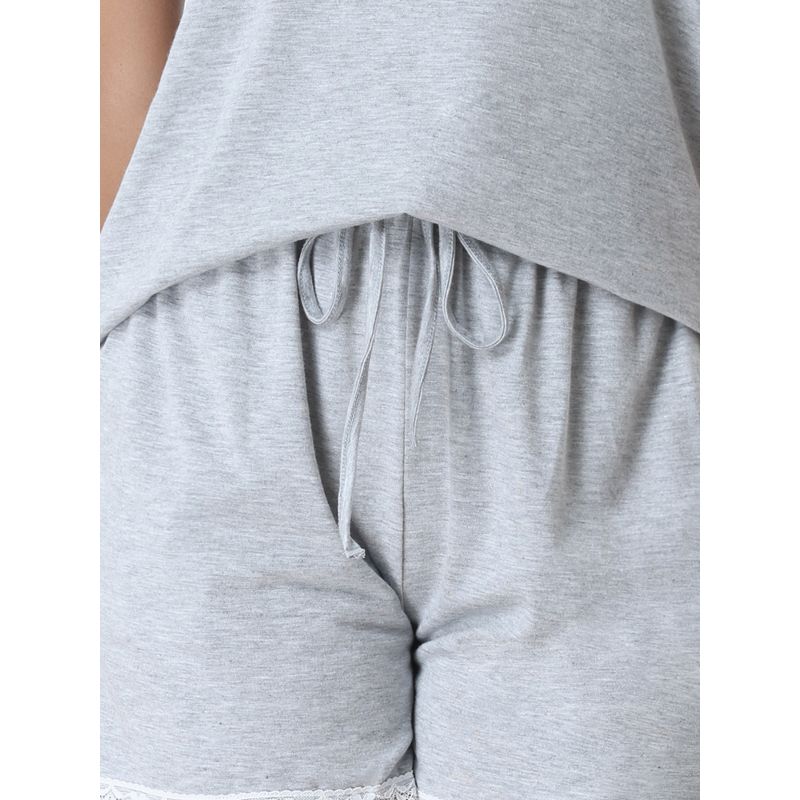 cheibear Women's Sleepwear Lounge Soft Nightwear with Pockets Shorts Sleeve 2 Pcs Pajama Set, 5 of 6