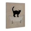 Stupell Industries Black Cat Simple Claw Foot Bathtub Bathroom Painting Canvas Art - 2 of 4