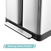 Dual Trash Can, 2 Compartments Garbage Can, Stainless Steel Trash Can, No Removable Inner Bucket, 2 x 9.5 Gallon Wastebin for Kitchen, Home Office - 3 of 4