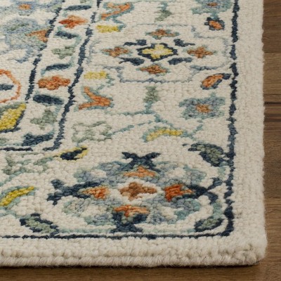 Aspen APN310 Hand Tufted Indoor Runner Rug - Ivory/Blue - 2'3"x7' - Safavieh