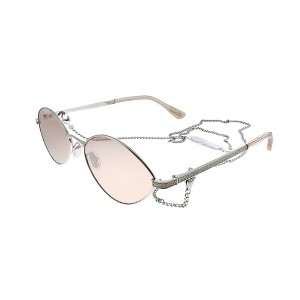 Jimmy Choo JC SONNY/S 9F6 Womens Geometric Sunglasses Silver Peach 58mm - 1 of 3