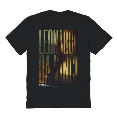 Pierce Archive Men's  Da Vinci Mask Short Sleeve Graphic Cotton T-shirt