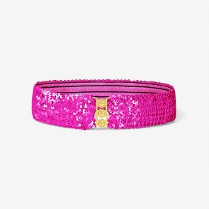 Anna-Kaci Women's Sequin Elastic Waist Belt with Gold Tone Clasp - 1 of 4