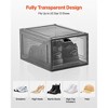 VEVOR Shoe Storage Boxes, 9 Pack Clear Stackable Shoe Boxes Storage Organizers with Magnetic Door, Fit up to US Size 13, Transparent Black - 3 of 4