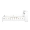 YOOCOZZ Full Size Wood Platform Bed with Built-in LED Light, Storage Headboard and Guardrail - White - 4 of 4