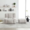 Grungis Bean Bag Chair,Beanbag Chair with Ottoman,Adult Lounge Sofa,Comfy Couch for Living Room Bedroom - 2 of 4