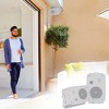 Pyle 3.5'' Indoor/Outdoor Waterproof On-Wall Speakers - 150W RMS, White, 2-Piece Set - 4 of 4