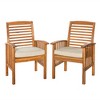 GDFStudio Blake Patio Acacia Wood Slat-Back Chairs with Removable Cushions(Set of 2) - 2 of 4