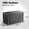 Kumasinova 180 Gal Oversized Storage Deck Box for Outdoor Use,All Weather PP Resin,Garden Seat Storage Box,Waterproof,Seats 2 People - 2 of 4