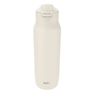 Zak Designs 24oz Stainless Steel Manual Chug Water Bottle Cream - 1 of 4