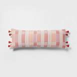 14"x36" Boho Woven Jacquard Oversized Oblong Decorative Pillow - Threshold™