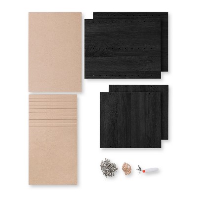 Black MDF 11-Compartment Vertical Paper Sorter Organizer