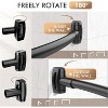 Curved Shower Curtain Rod 43" to 72" Adjustable, Stainless Steel Rustproof Expandable Round Shower Curtain Rod - 3 of 4