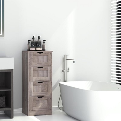 Tall Bathroom Cabinet, Freestanding Storage Cabinet with Drawer