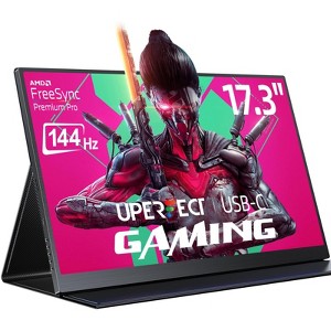 UPERFECT 17.3" 144Hz Portable Monitor FHD 100% sRGB HDMI USB C FreeSync for PC/Laptop/gaming display - 1 of 4