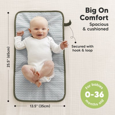 Olive Green Portable Waterproof Baby Changing Pad