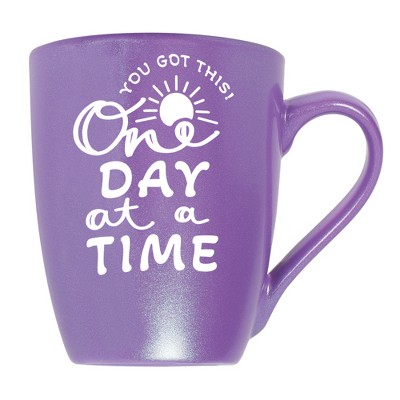 Elanze Designs You Got This One Day At A Time Passion Purple 10 ounce New Bone China Coffee Cup Mug