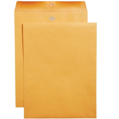 MyOfficeInnovations Clasp & Moistenable Glue Catalog Envelopes 10"L x 13"H Brown 100/BX 187039