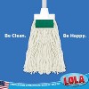 Lola Products Cotton String Mop w/ Scuff Remover, Absorbs Up to 3X its Weight in Water, for Floor Cleaning, Includes Swivel Hang Cap for Easy Storage - 4 of 4