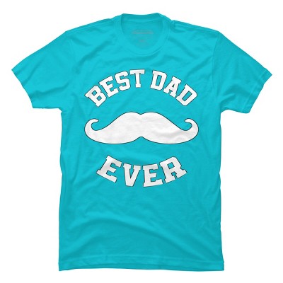 Men's Design By Humans Best Dad Ever Mustache By sukhendu12 T-Shirt