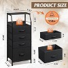 GALAXHERO Tall Nightstand with 4 Drawers and Open Shelf, Fabric Dresser with Wood Grain Top, Storage Tower for Bedroom or Living Room - 4 of 4