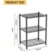 3 Tier Wire Shelf Metal Shelving Unit Storage Shelves Rack Utility Small Slim Stable Organizer Home Kitchen Garage Pantry - 3 of 4