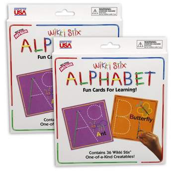 Wikki Stix Alphabet Cards Set, 2 Sets
