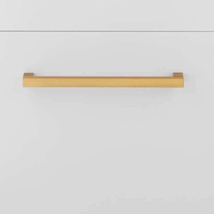 white finish - satin brass