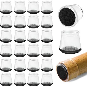 SereneLife 24 Pack Rubber Furniture Leg Cover - 1 of 4