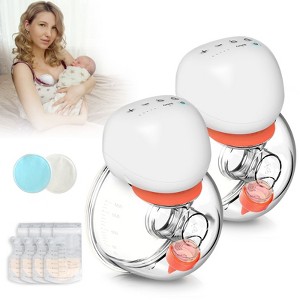 CARER SPARK Hands Free Breast Pump, Wearable Breastfeeding Pump 2 Modes & 5 Levels, Double Electric Portable Pump Low Noise with Long Battery Life - 1 of 4