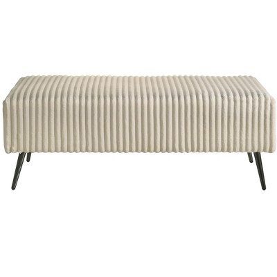 TiramisuBest Gold Bedroom Bench - Champagne Solid Wood & MDF Entryway, 54x18x19 Inches