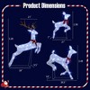 Costway 3 PCS Christmas Lighted Reindeer Family Set with 255 Cold White LED Lights Stakes - 3 of 4
