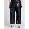 ELOQUII Women's Plus Size Faux Leather Barrel Leg Pant - 4 of 4