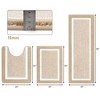 BAGOKIE 3 Piece Microfiber Bathroom Rug Set - 4 of 4