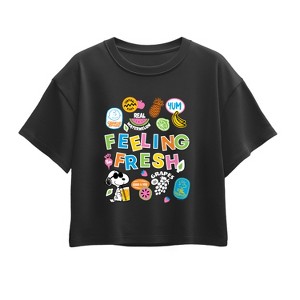Girls' - Peanuts - Feeling Fresh Short Sleeve Boxy Graphic T-Shirt - 1 of 3