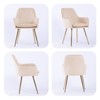 KTMBDW Set of 2 Dining Chairs with Back, Velvet Upholstered Modern Accent Chairs with Metal Legs for Dining Room - 4 of 4