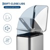 13 Gallon Stainless Steel Trash Can, Step Garbage Bin with Soft-Close Lid & Removable Bucket, Fingerprint Proof Slim Design for Kitchen, Bathroom - 2 of 4