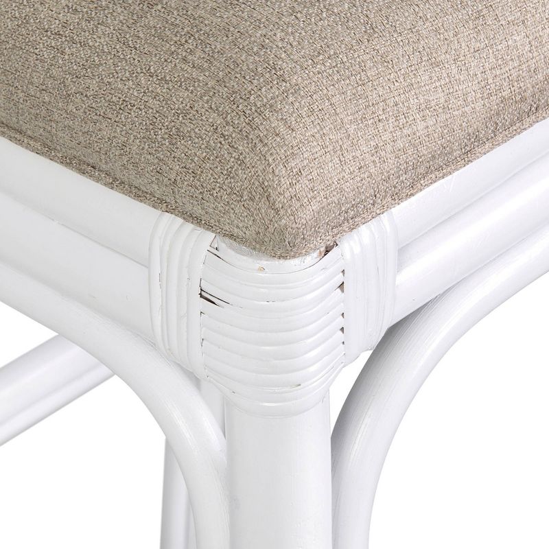 Stacie Rattan Barstool White - East At Main, 5 of 10
