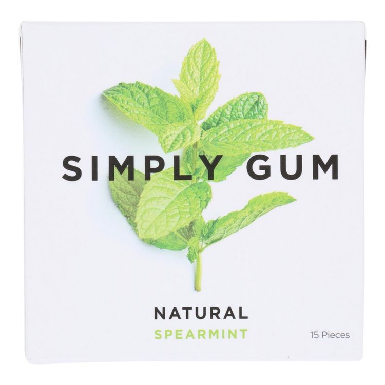 Simply Gum Natural Spearmint Gum - Case of 12/15 ct, 2 of 7