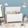 LOVMOR 31.5" Kids Wooden Toy Box Storage with Safety Hinged Lid ,Large Storage Chest,Plenty of Storage,for Ages 2+ (Gray) - 4 of 4