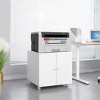 TopComfy Decorative Storage Cabinets Printer Stand with Storage Mobile Printer Tables with Door File Cabinet for Office, White, 26.38"*26.38"*6.5" - 2 of 4