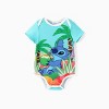 PATPAT Family Matching Outfits Disney Stitch Tropical Print Set Short Sleeve Daddy and Son Matching Shirts - 2 of 4