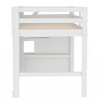 PAGED Twin Size Loft Bed Modern Wooden Bed Frame with Wardrobe, 2 Windows and Ladder and Guardrail for Bedroom - 4 of 4