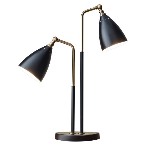 24.75 x 32.5 Chelsea 2-Head Desk Lamp Black - Adesso