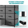 GlasFlength Decorative Storage Cabinets Tall Dresser Fabric Storage Tower ,8 Drawers Wood Top for Kid Room, Nursery, Gray 31.4"*11.8"*36.3" - 3 of 4