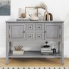 Console Tables Narrow Console Table with Storage, 46 in Extra Long Foyer Table,Tall Entryway Table for Hallway with Draws and 2 Cabinets Gray - 3 of 4