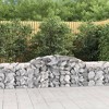 vidaXL Arched Gabion Baskets Set of 6, Made of Galvanized Iron, Versatile Decorative Addition for Gardens, 78.7"x19.7"x39.4"/47.2" - 2 of 4